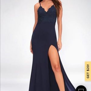 Navy Blue Bridesmaid Dress
